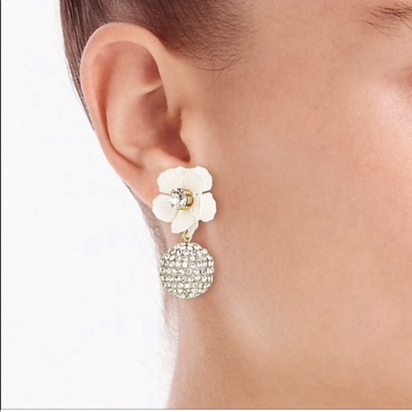 J. Crew Tropical Pave Drop Earrings - Picture 2 of 7